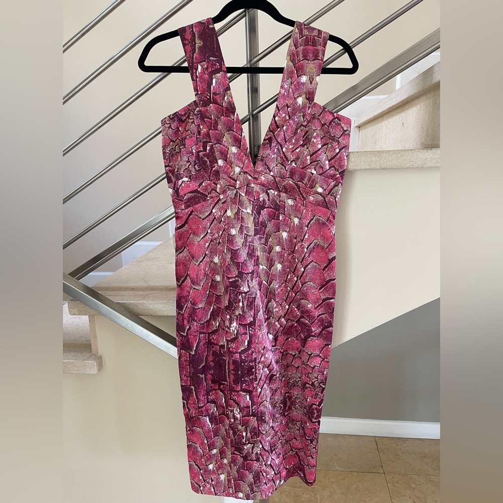 Elegant Pink Patterned Dress